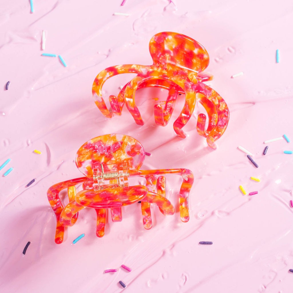 haarspeld haarklem clip dik haar lang haar stevig kwalitatief clips oranje rood