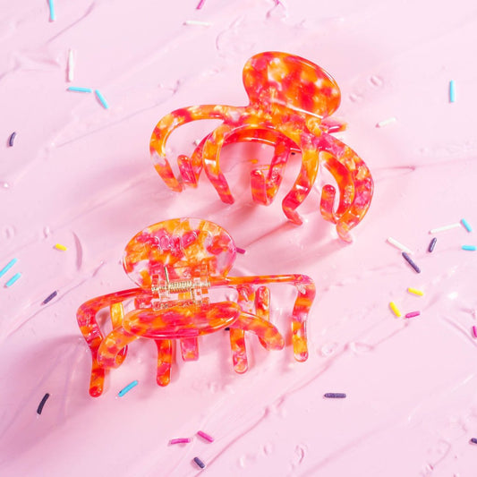 haarspeld haarklem clip dik haar lang haar stevig kwalitatief clips oranje rood