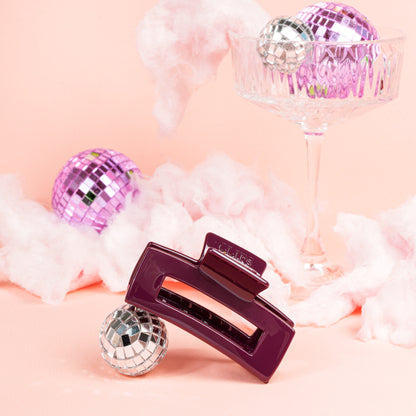 haarspeld fijn haar knijpt goed glad haar kwalitatief haarklem klein clips effen aubergine