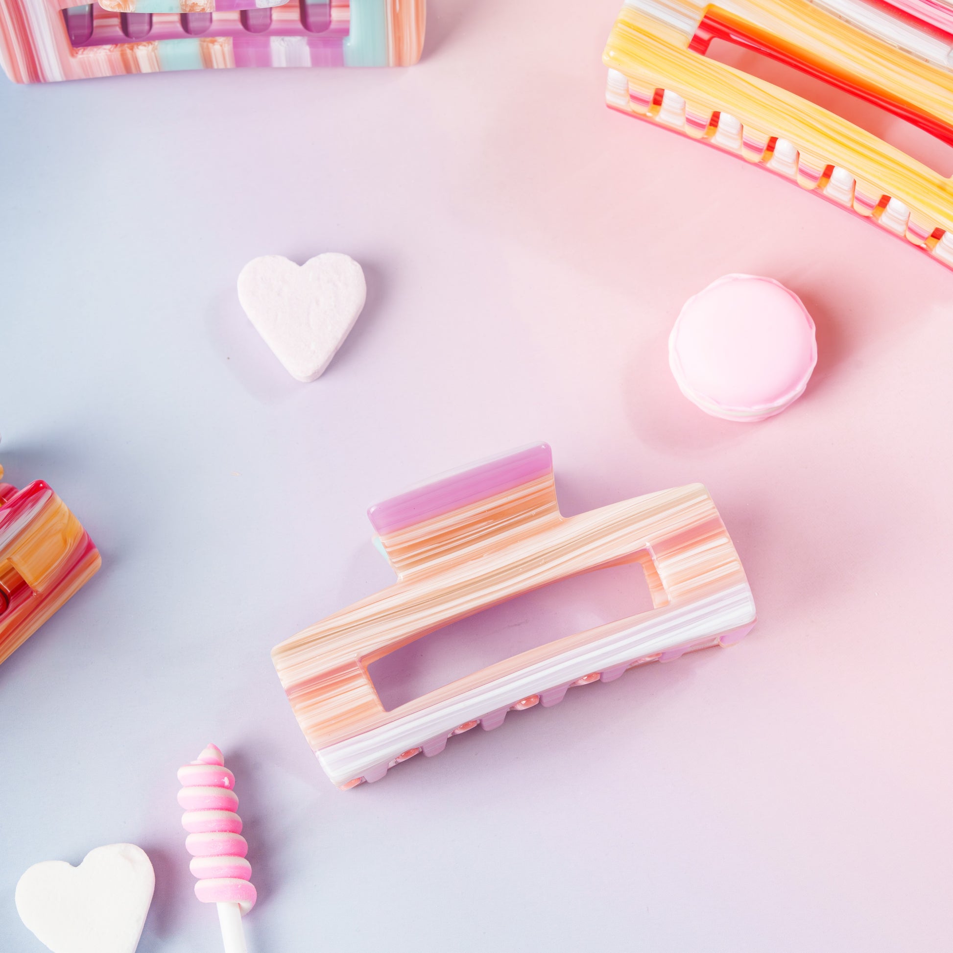 haarspeld fijn haar knijpt goed glad haar kwalitatief haarklem gestreept pastel