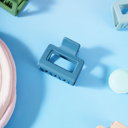 lola clip mat haarspeld vierkante clip blauw