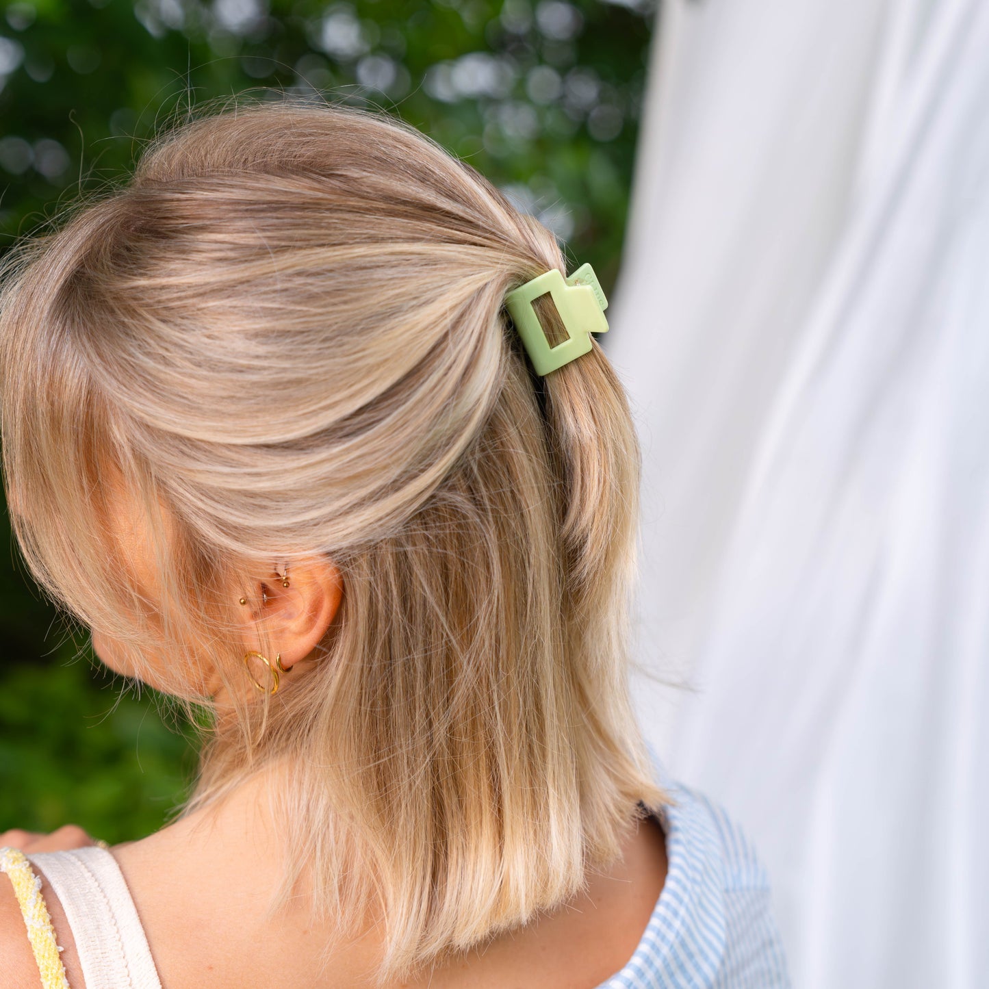 Mini Viv clip kleine vierkante haarspeld 