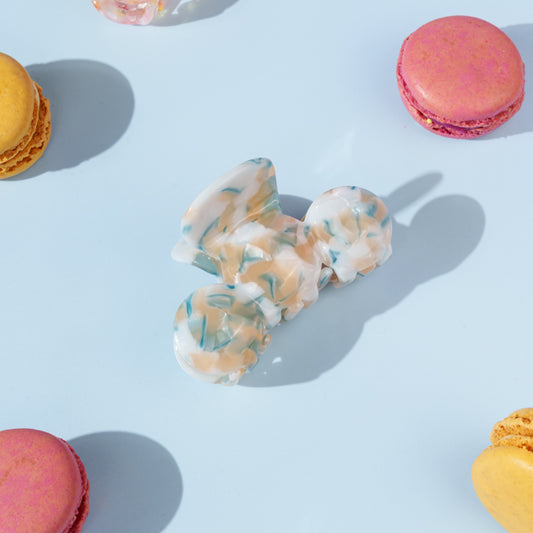 Nomi clip bubbly haarspeld marmer blauw