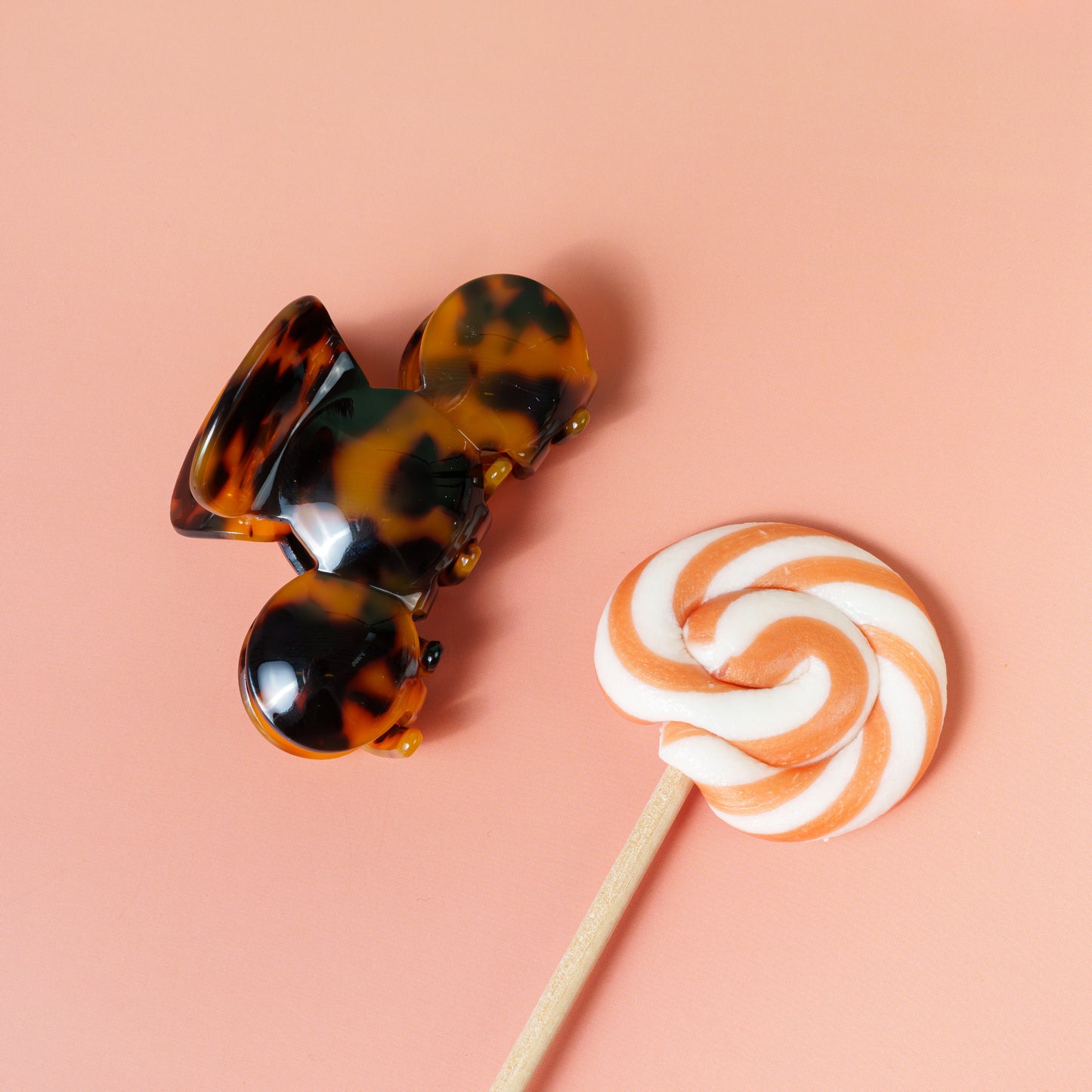 Nomi clip bubbly haarspeld marmer bruin