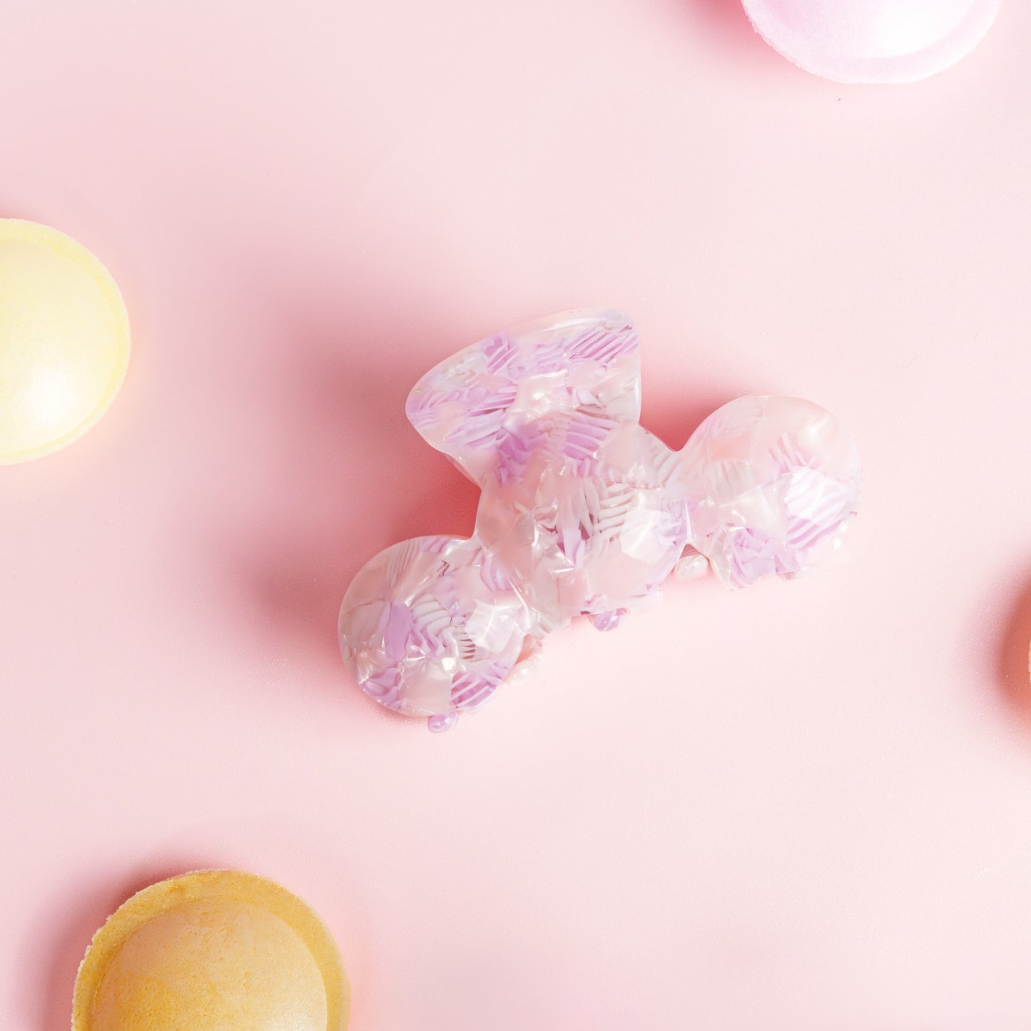 Nomi clip bubbly haarspeld mozaïek licht roze