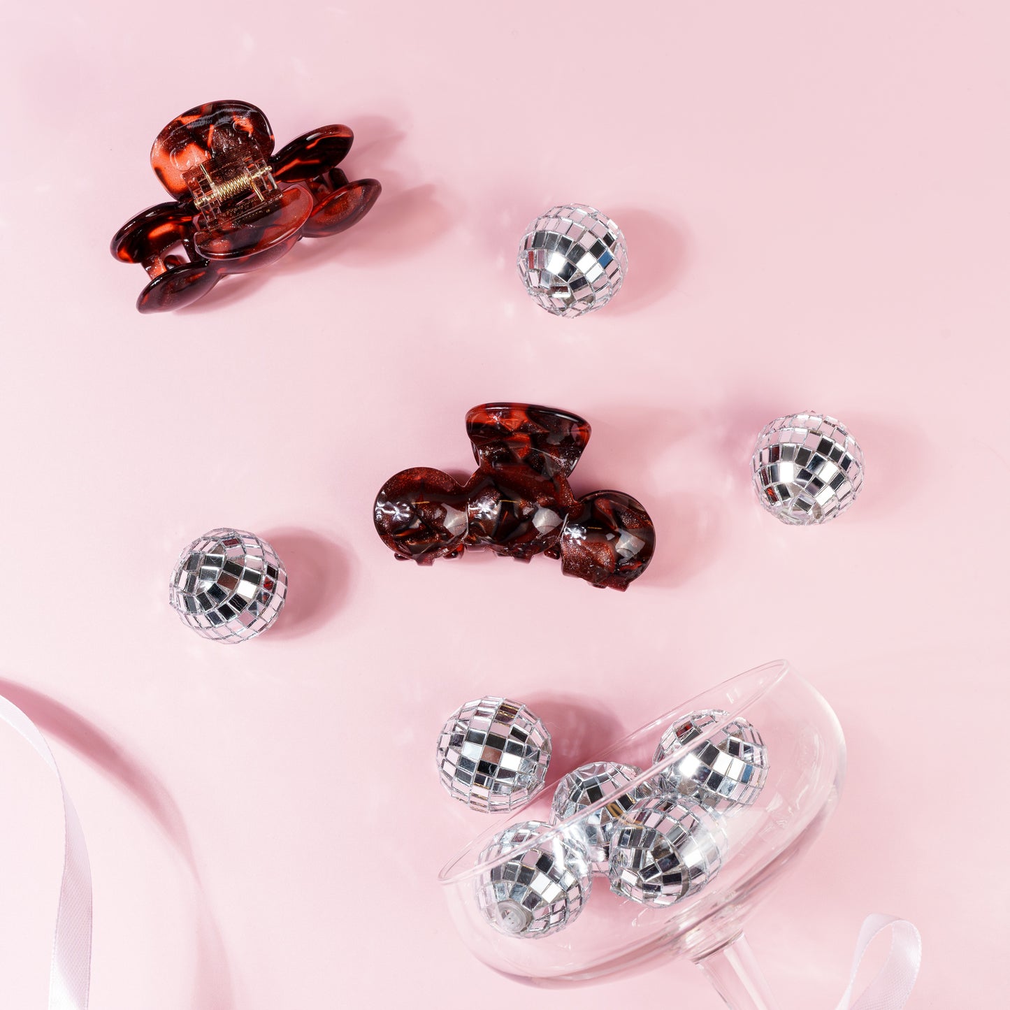 Nomi clip bubbly haarspeld glitter donkerbruin