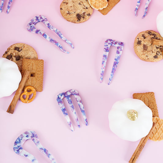 french pin clips lang dik haar tutorial marmer wit paars