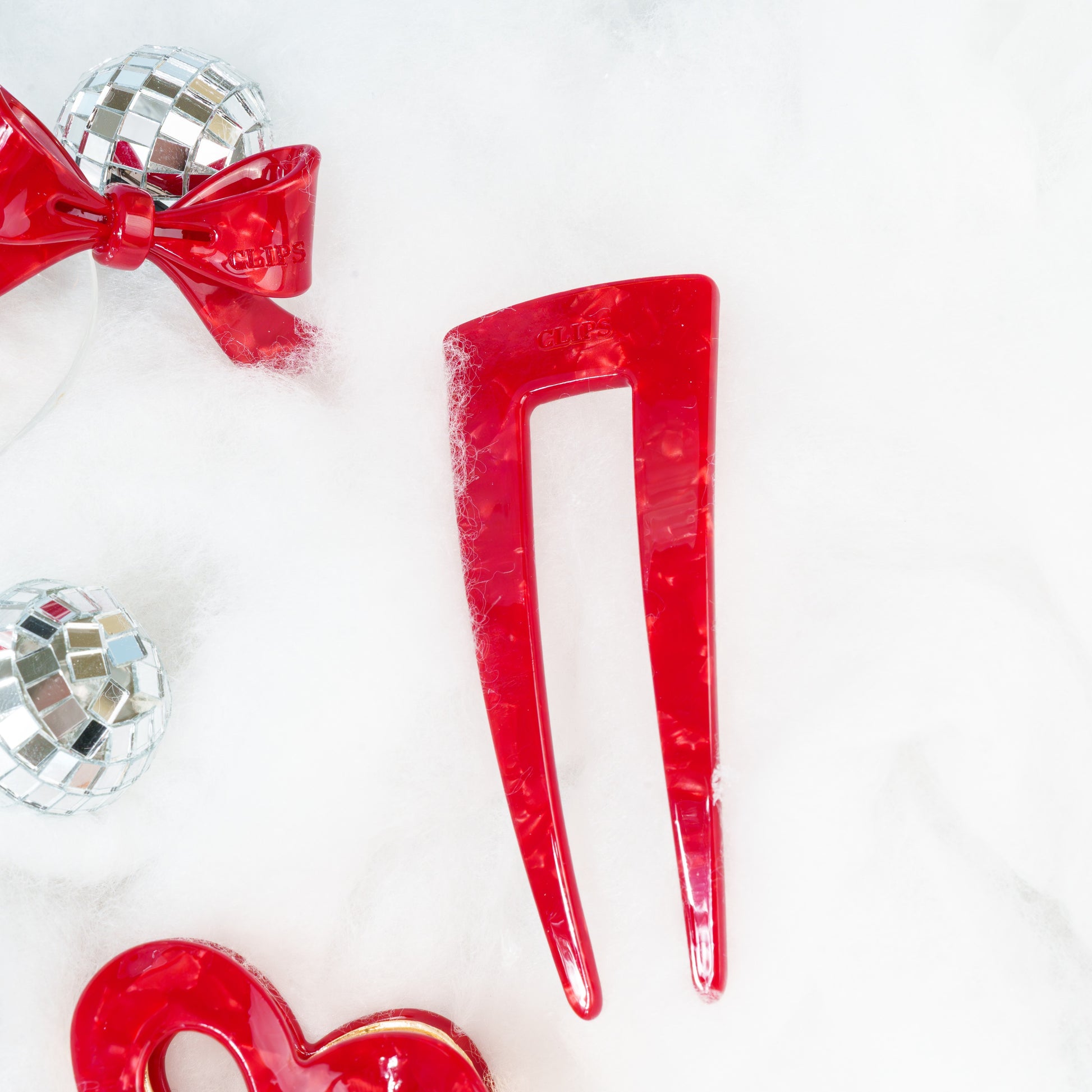 french pin clips haarspeld normale haardikte french twist marmer donkerrood