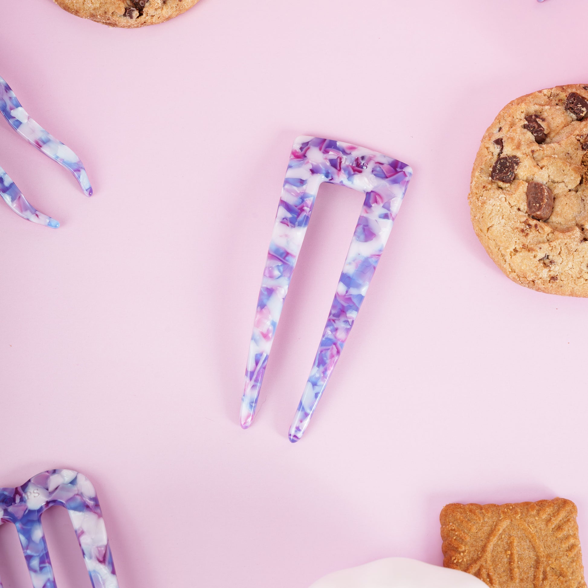 french pin clips haarspeld normale haardikte french twist marmer wit paars