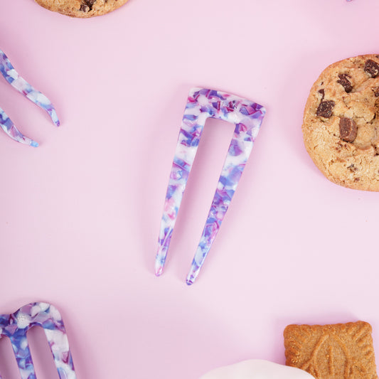 french pin clips haarspeld normale haardikte french twist marmer wit paars