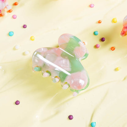 clip haarspeld haarklem knijpt goed dik haar fijn dun clips marmer roze groen 