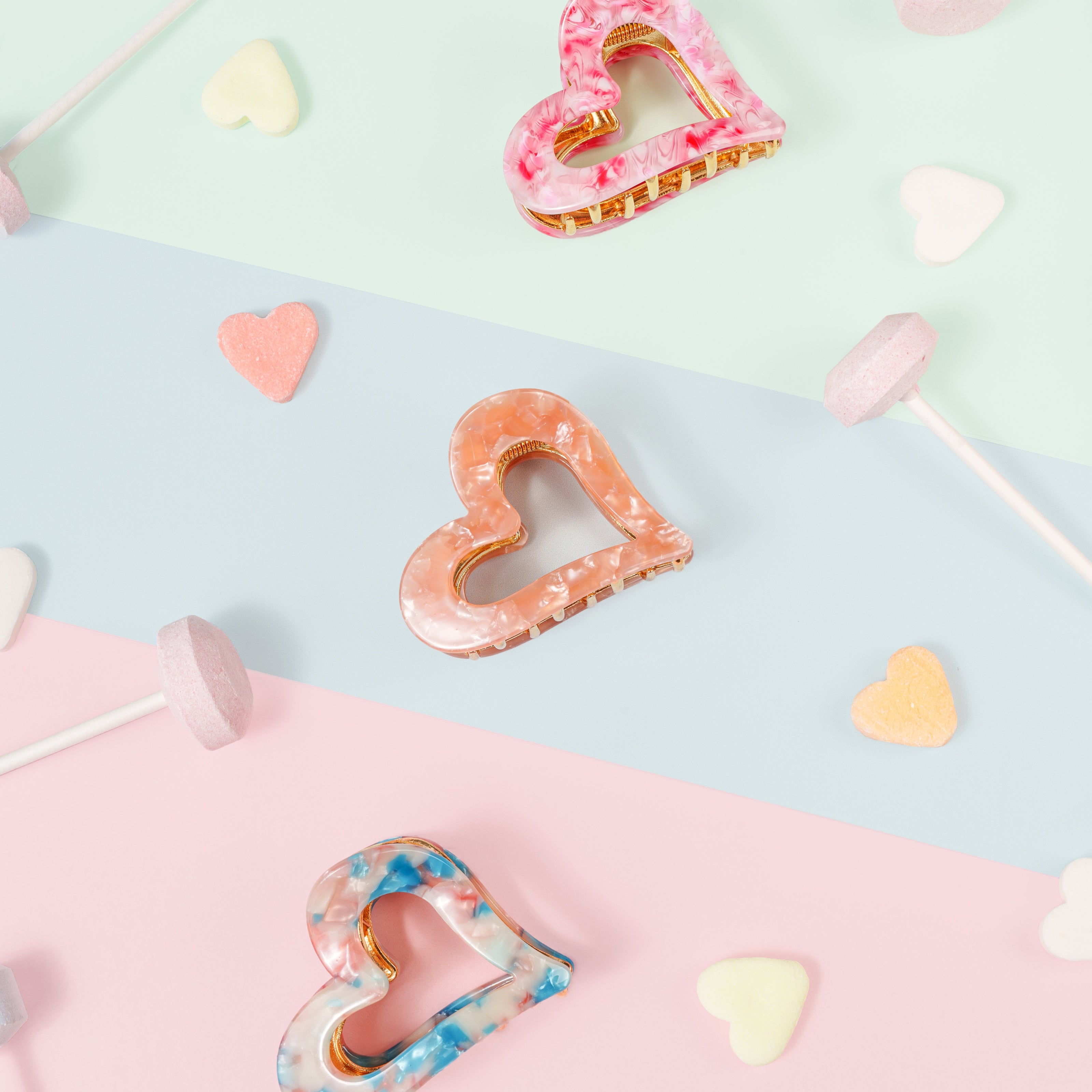 brennie clip haarspeld hartje metaal dik haar