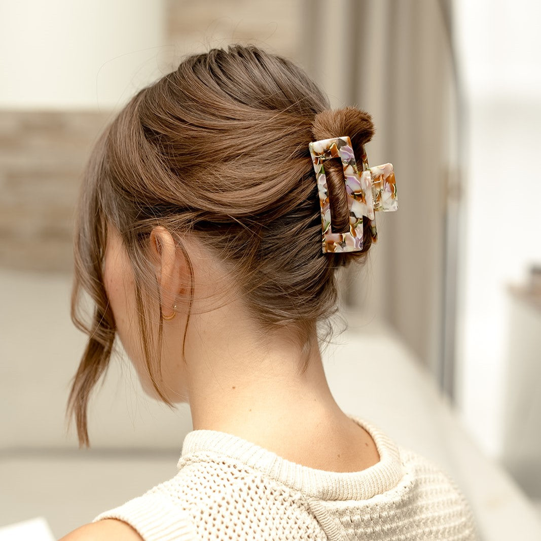 haarspeld fijn haar knijpt goed glad haar kwalitatief haarklem klein clips bruin paars oranje groen