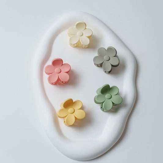 haarspeld bloem haarklem clips extra tandjes glad haar fijn dik stevig grijs roze wit groen geel