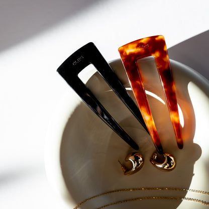 french pin clips haarspeld normale haardikte french twist zwart bruin 
